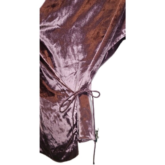 Vince Panne Velvet Wrap Top Blouse Violet Size Small - Picture 7 of 8